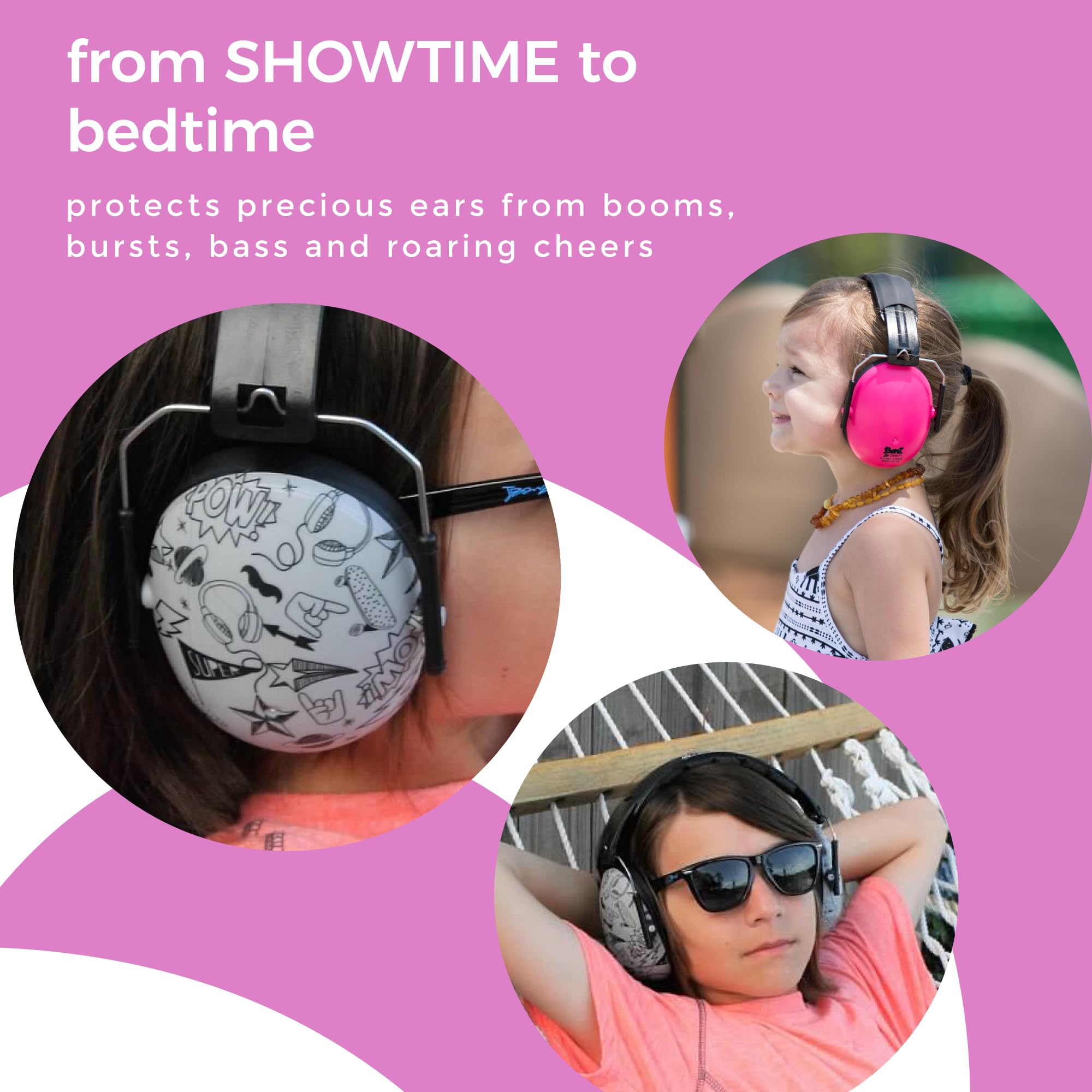 BANZ Kids Headphones lightweight 190 g for easy wear.