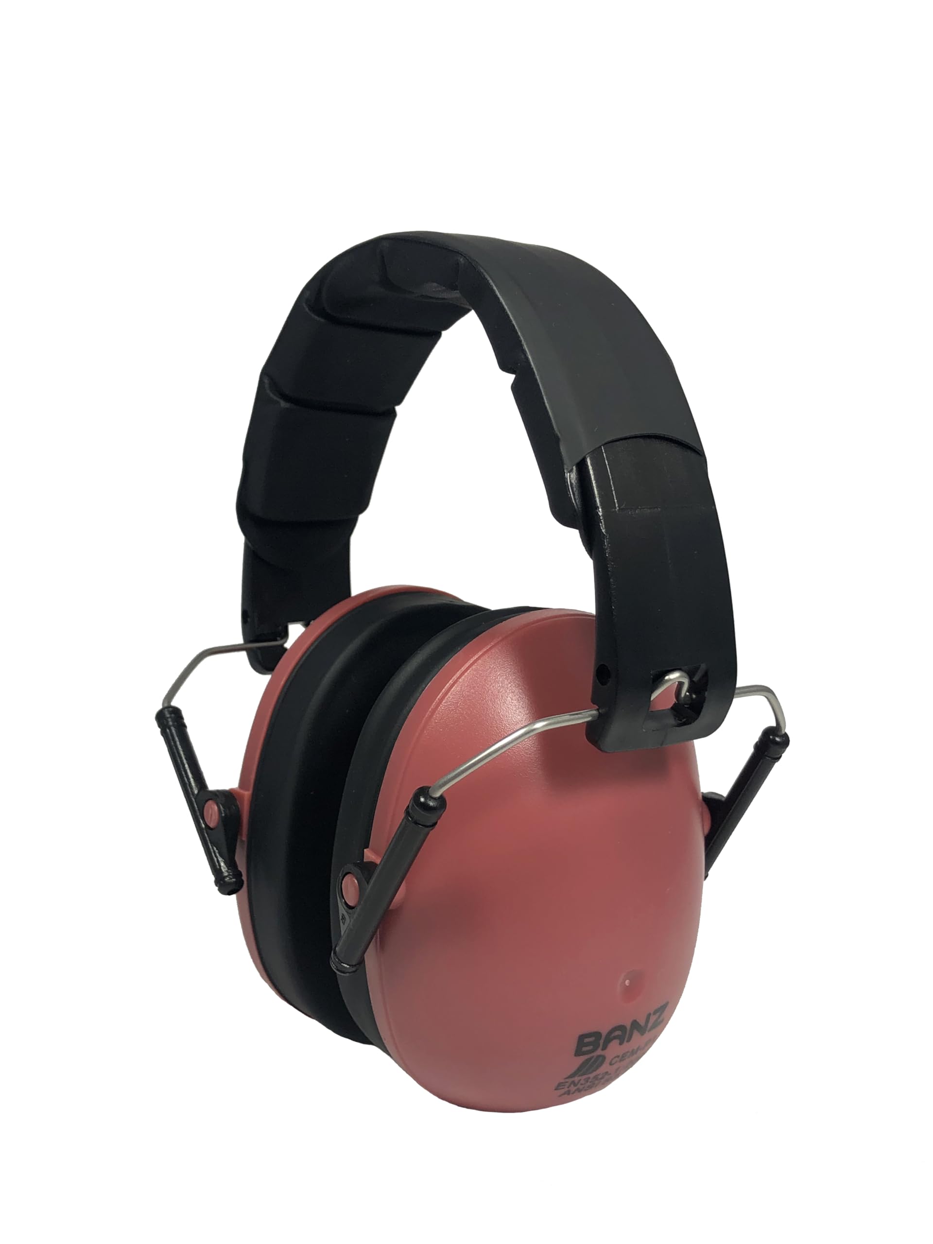 BANZ Kids Earmuffs Maroon front view offering high-noise protection for young ears
