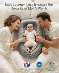 Baobrava Baby Lounger waterproof lining keeps padding cleaner between uses.