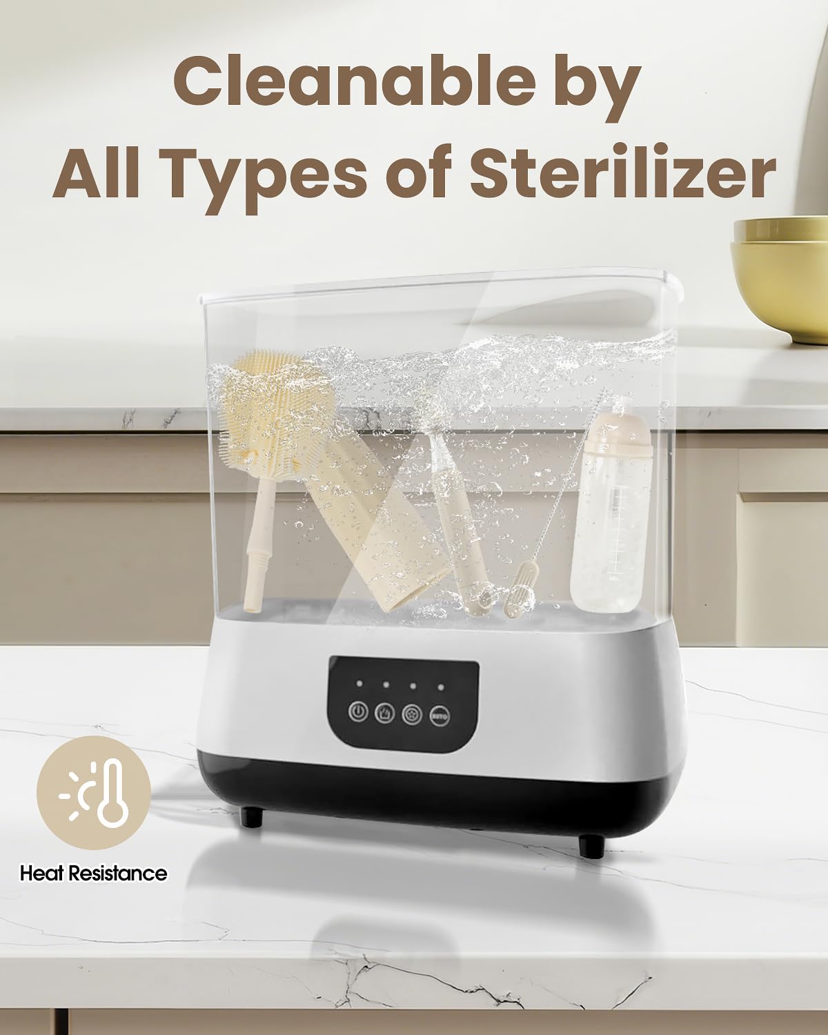 Baobrava travel bag included makes on-the-go bottle cleaning easy.