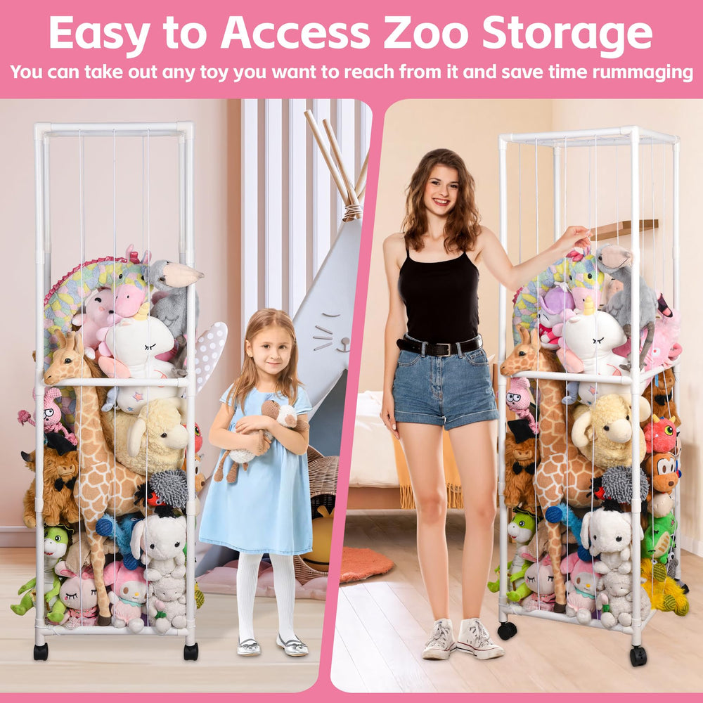 Baofupl stuffed animal storage zoo fully assembled and ready to use.