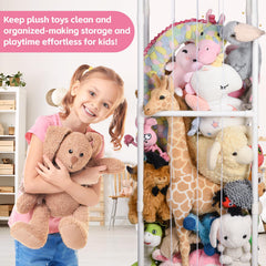 Baofupl stuffed animal storage zoo wheels enable easy room-to-room movement.