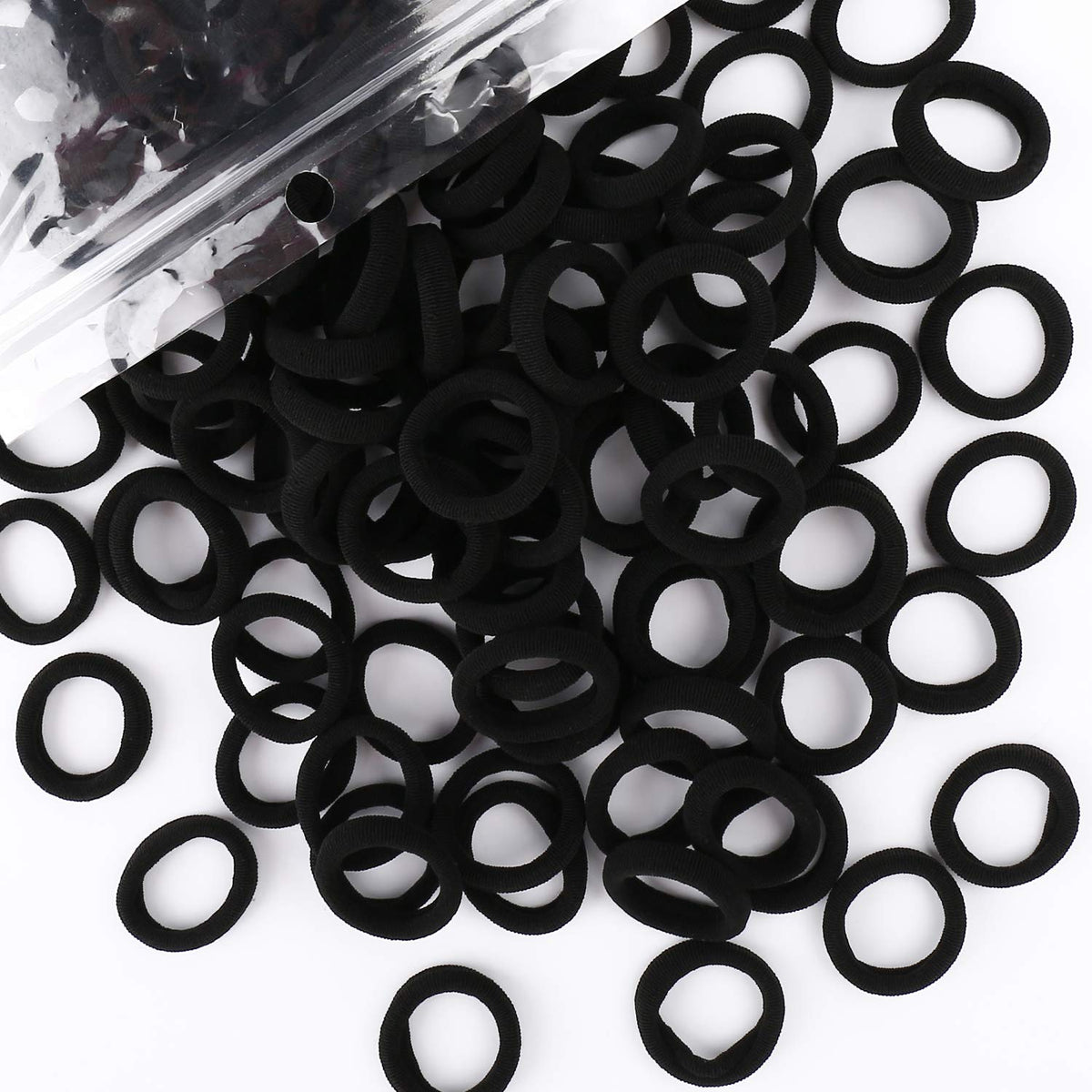 BAOLI black 1-inch baby hair band close-up shows seamless gentle hold
