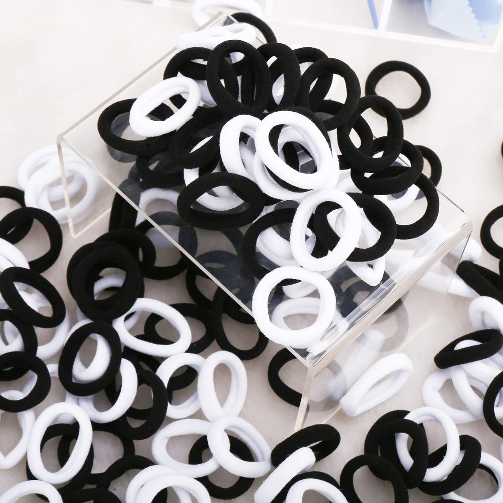 BAOLI black and white hair ties bundle for versatile, everyday styling.
