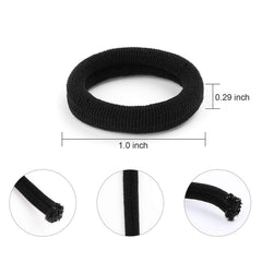 BAOLI mini seamless hair ties on a toddler ponytail demonstrating secure stretch