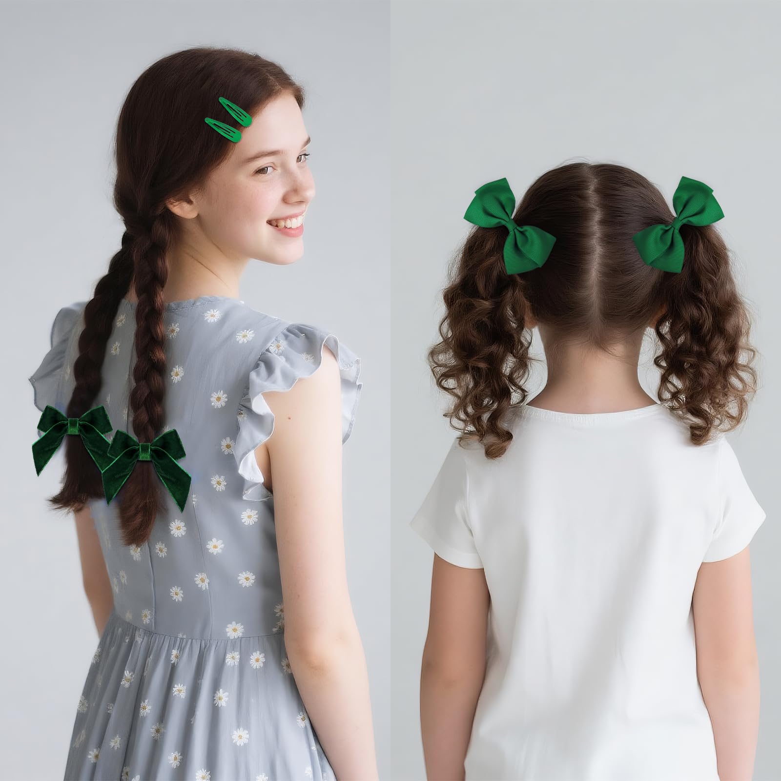 baotongle bow hair clips green provide stylish half-up looks with reliable grip.
