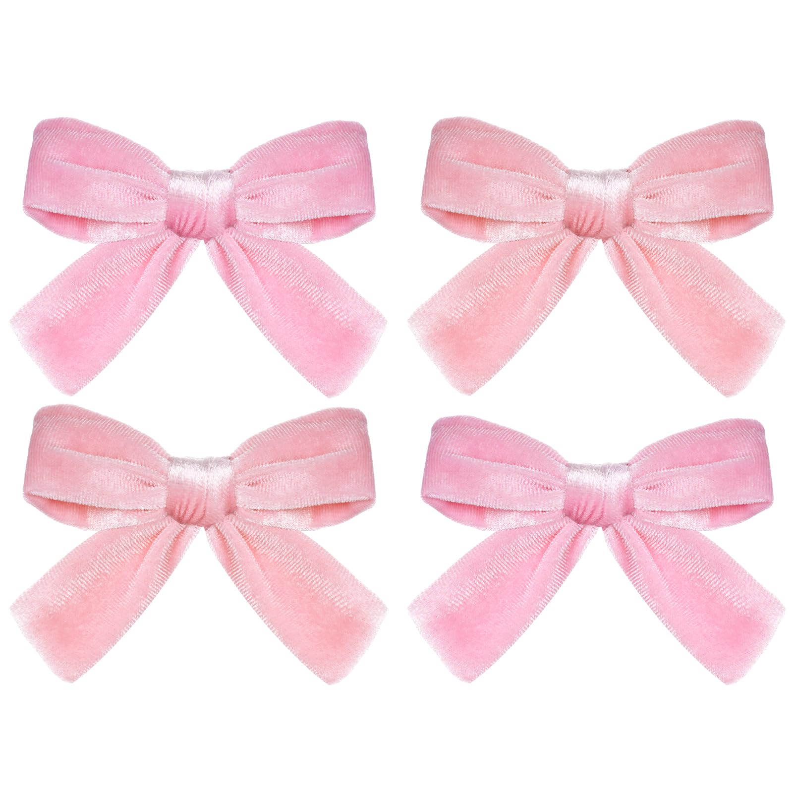 Baotongle pink velvet bow hairclip with soft texture and non-slip grip