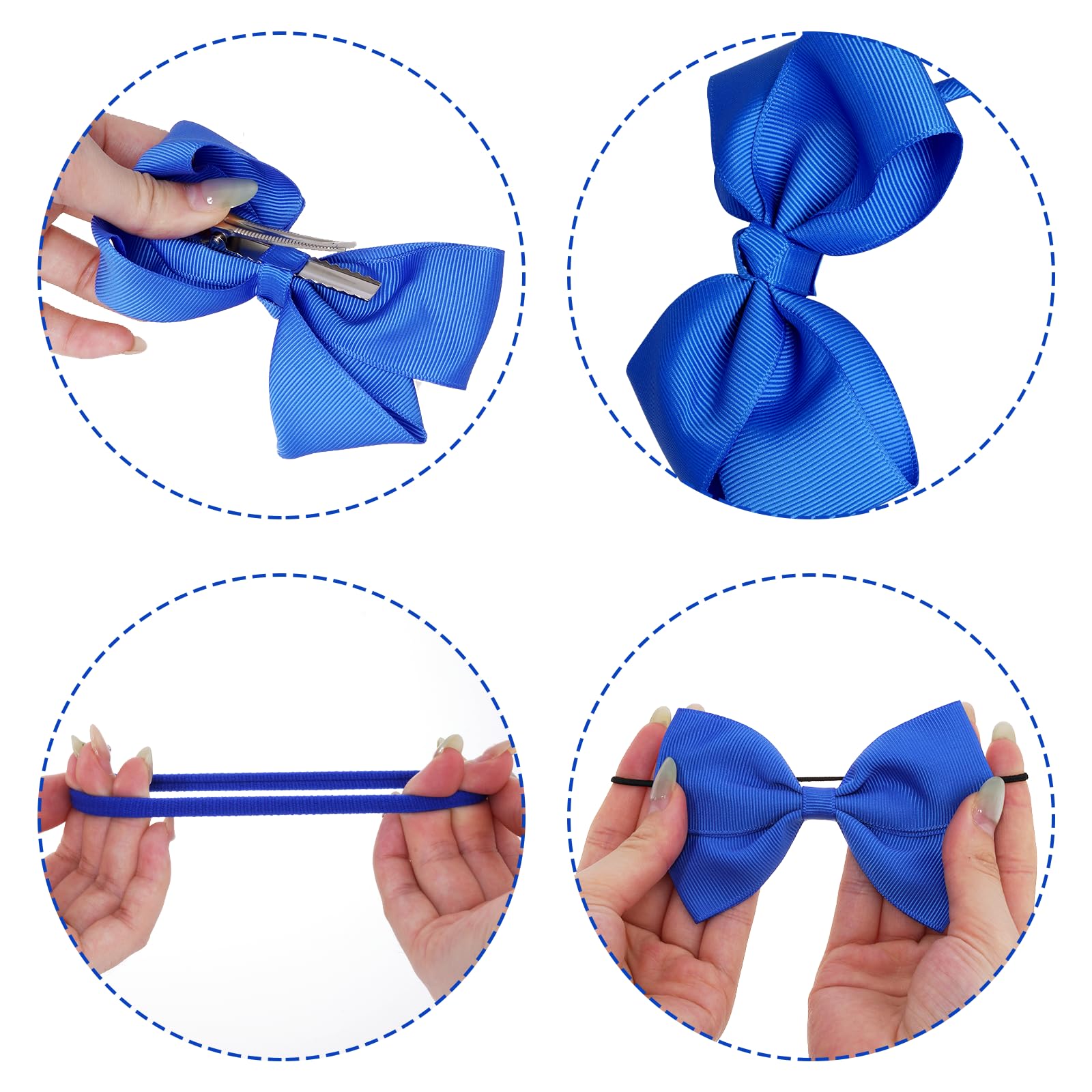 Baotongle Royal Blue 15-piece set display highlights versatile pieces for a complete kids’ hair kit