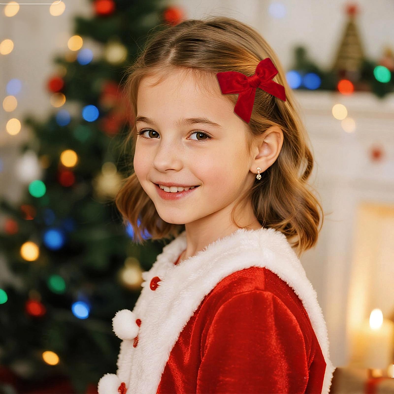 baotongle soft velvet texture bow adds elegant touch to any hairstyle