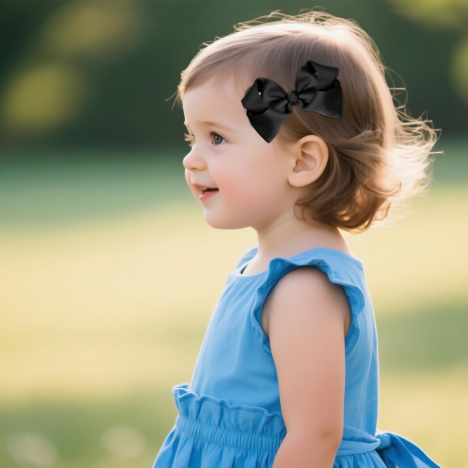 baotongle suede bow clips in black offer soft texture and polish.
