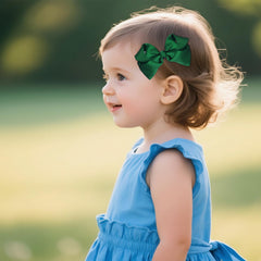 baotongle suede bow clips green offer soft texture and polished appearance.