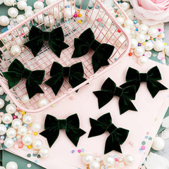 Baotongle velvet bow 3inch baby-girl: lightweight style for toddlers.