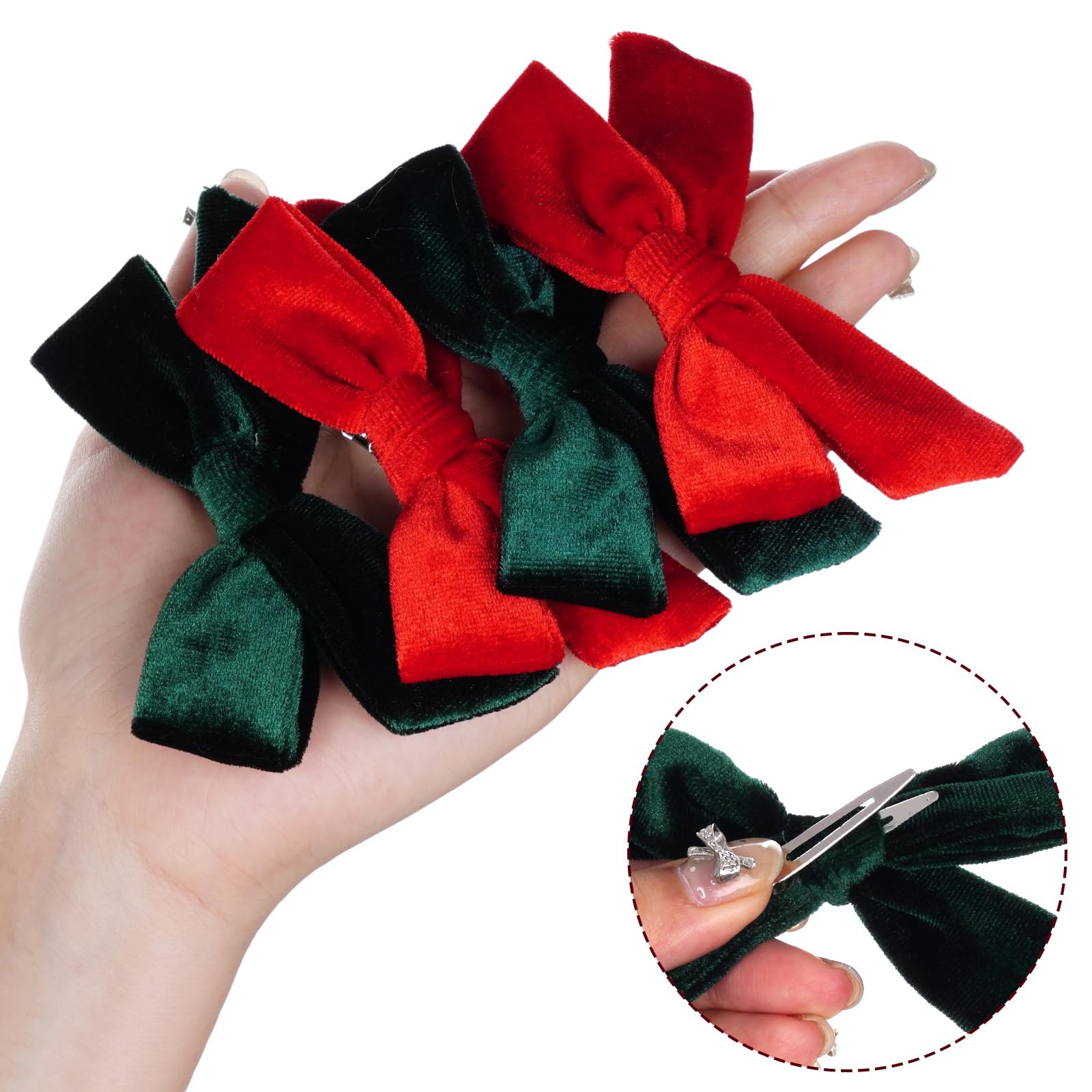 baotongle velvet bows set 4pcs supports coordinated outfit styling for kids