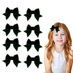Baotongle velvet hair bow green clip: gentle on hair, secure all-day wear.