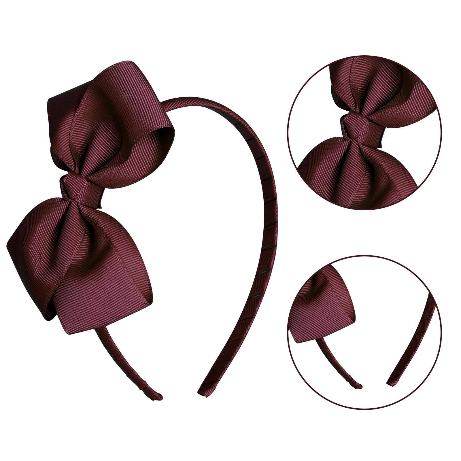 Baotongle wine red metal hair clips secure bangs and add neat detail