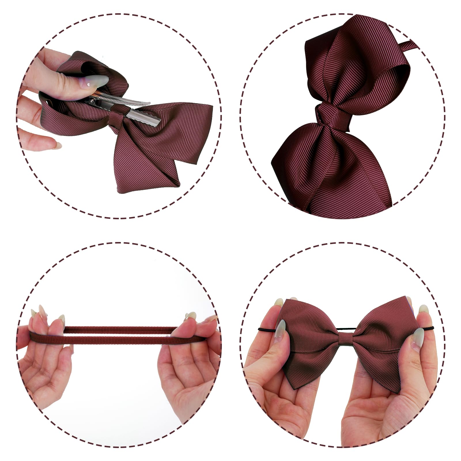 Baotongle wine red set of hair accessories for versatile styling