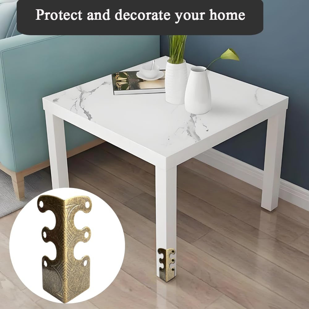 BAOTXHBR vintage metal corner protector with screws ensures secure installation.