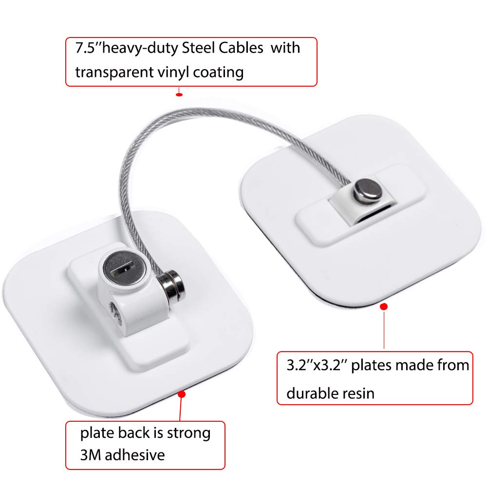 BAOWEIJD fridge lock mounted on fridge demonstrates quick installation and guard