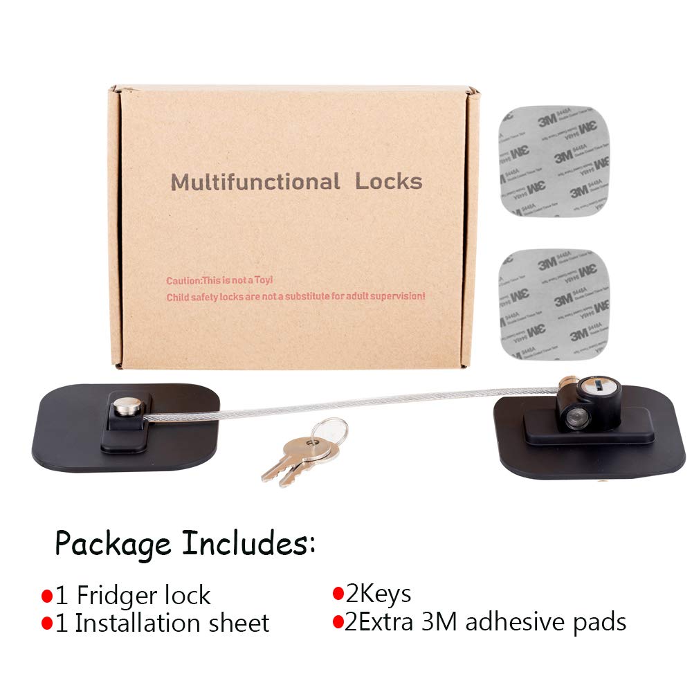 BAOWEIJD multi-door lock suitable for fridge, freezer, and cabinet doors