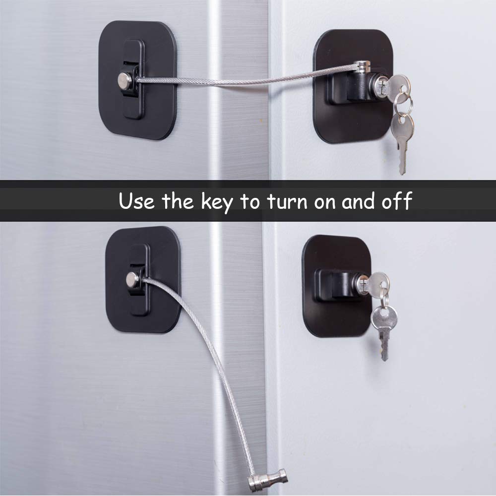 BAOWEIJD refrigerator lock assembly with key access for easy setup
