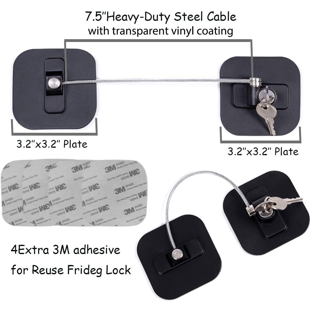 BAOWEIJD fridge lock in use demonstrates one-hand operation for quick access.