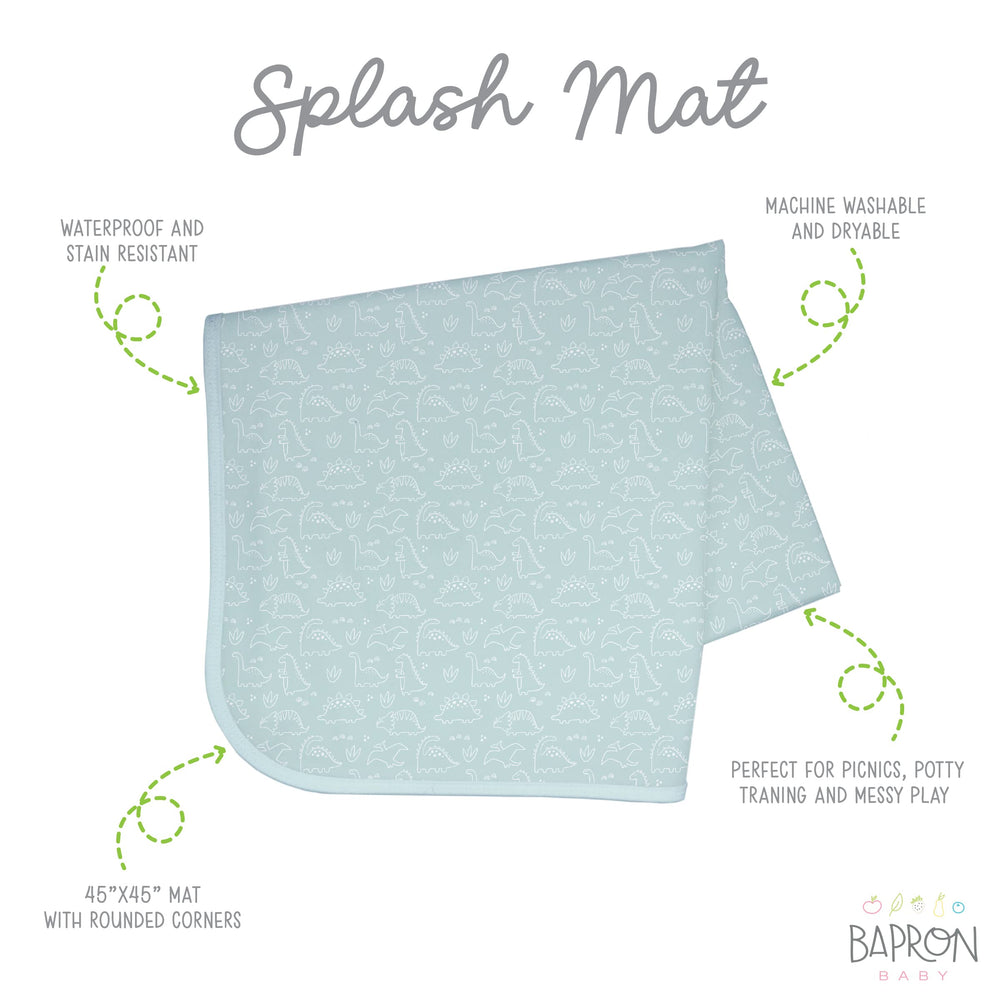 BapronBaby splash mat on a floor safeguarding tables and carpets from splashes