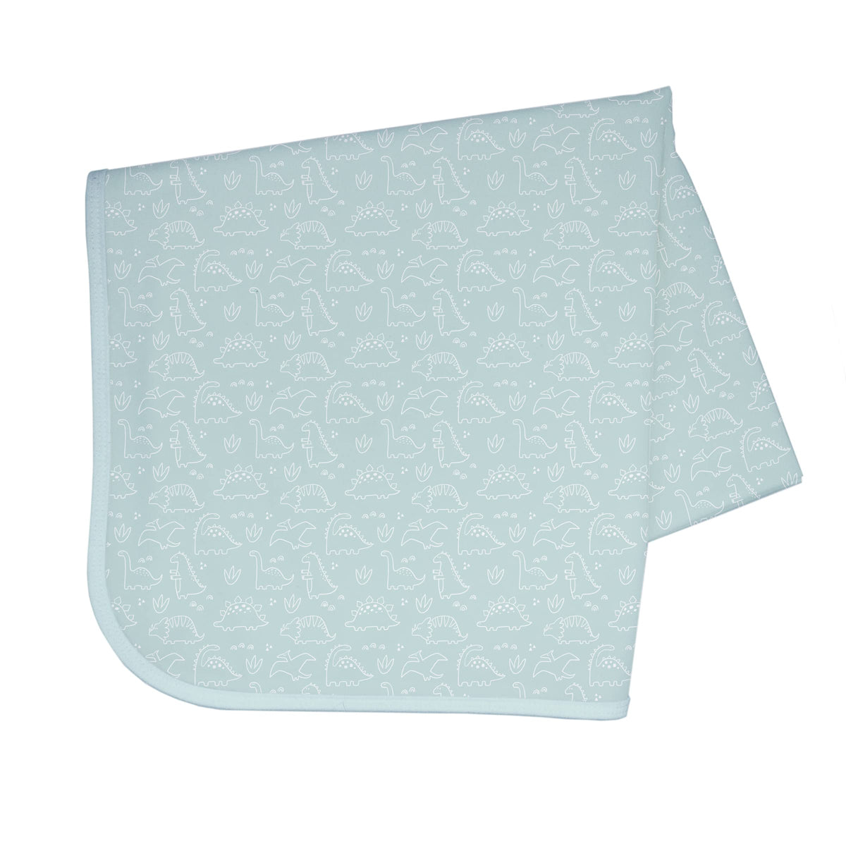 BapronBaby Dino Friends Sage Splash Mat under high chair protects floors from spills