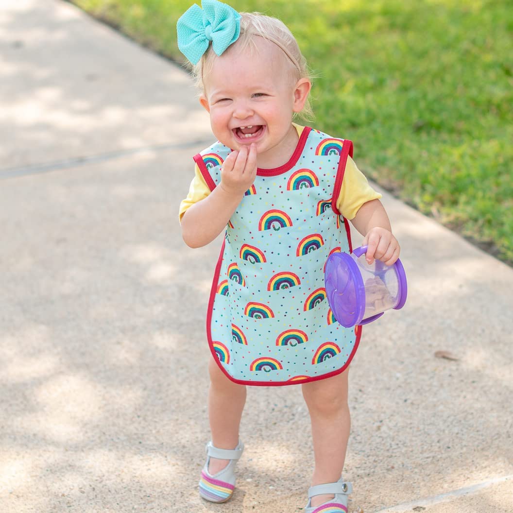 BapronBaby Eric Carle Rainbow Caterpillar Bapron size 6m-3T grows with your child.
