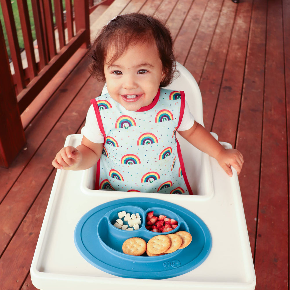 BapronBaby Eric Carle Rainbow Caterpillar Bapron easy to clean and machine washable.