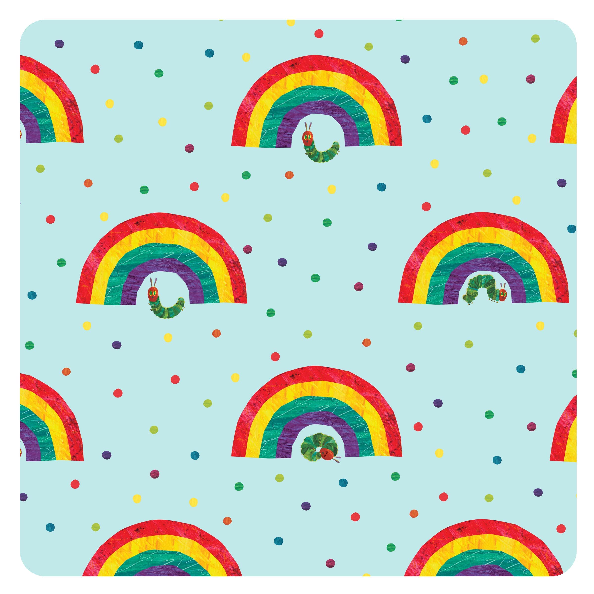 BapronBaby Eric Carle Rainbow Caterpillar Bapron quick-drying for families on the go.