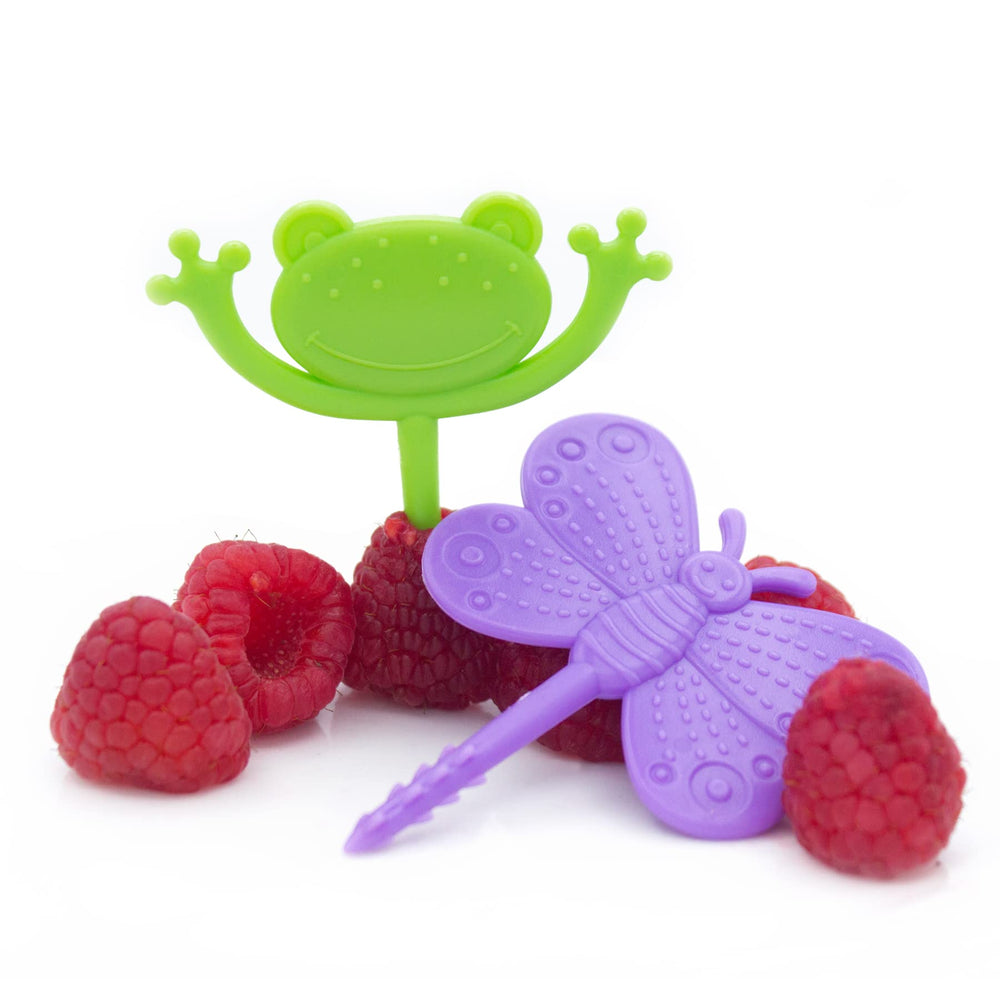Close up of butterfly design on BapronBaby Foodie Picks engagement