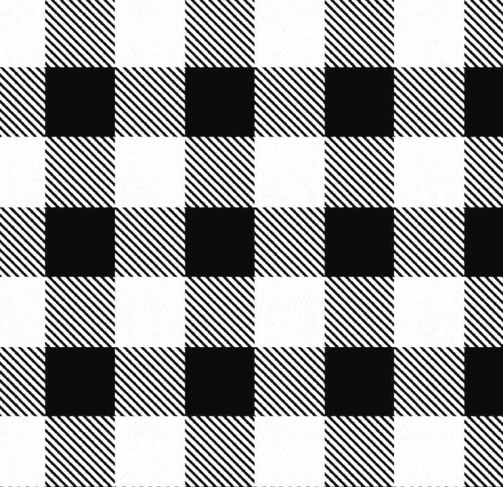 Travel-ready BapronBaby white buffalo plaid bapron folds compactly for daycare and travel.