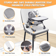 Bar Bear Booster Seat folded compact for easy storage during travel.