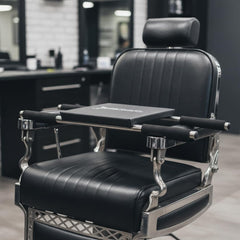 BarberMate Bar Style Child Seat features straight arms that resist bending for reliable seating.