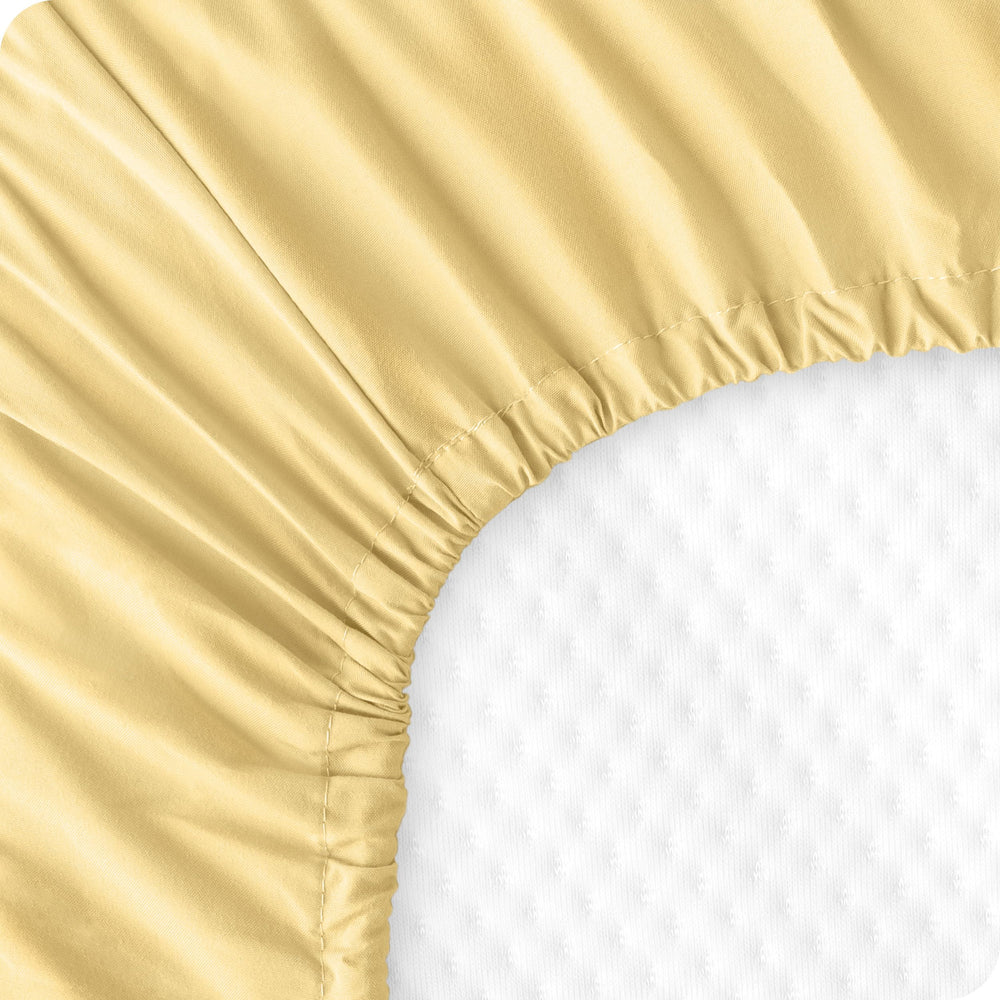 Bare Home 3-Pack Crib Sheet Packaged, ideal for gifting or storage.