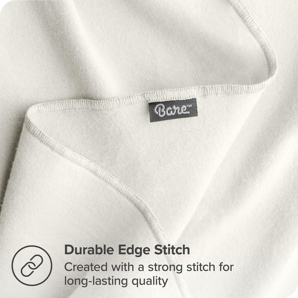 Bare Home six-pack blankets cream on display, ready to use.