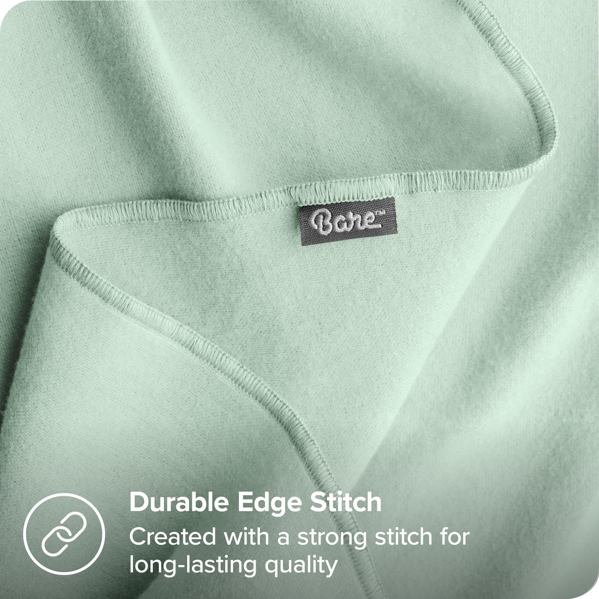 Bare Home baby naps with mint blanket illustrating swaddling comfort.