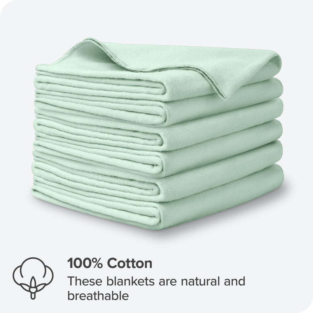 Bare Home mint blanket stack highlights versatile coverage for soothing naps.