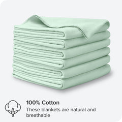 Bare Home mint blanket stack highlights versatile coverage for soothing naps.