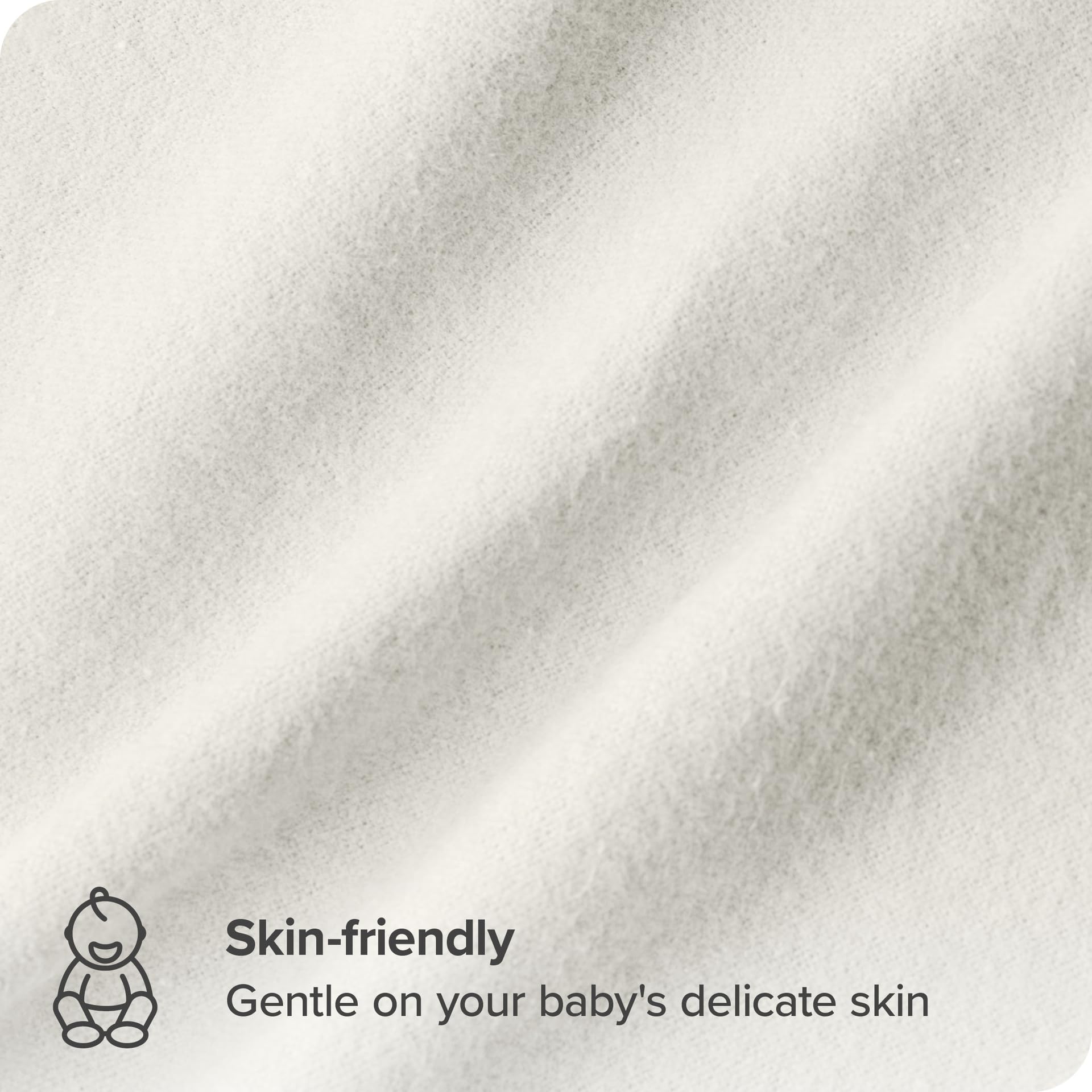 Bare Home receiving blanket cream during nap time for calming comfort.
