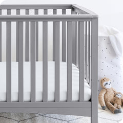 Bare Home fitted crib sheet elasticized edge ensures a secure fit on standard crib mattresses.