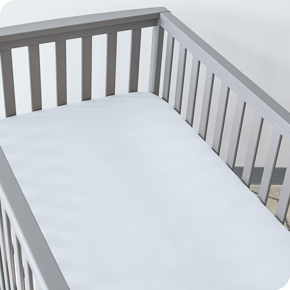 Bare Home crib sheets 28x52 on a standard crib mattress.