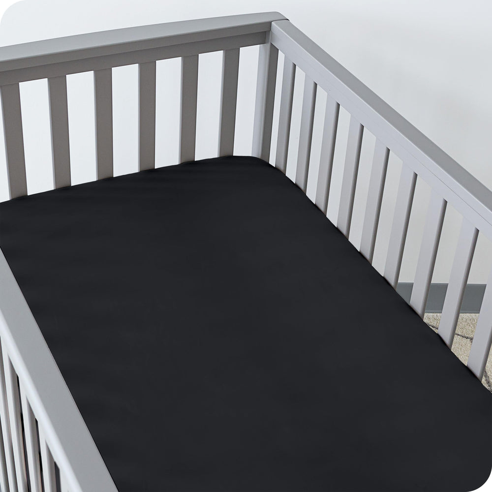 Bare Home black and white design offers versatile, gender-neutral nursery styling.