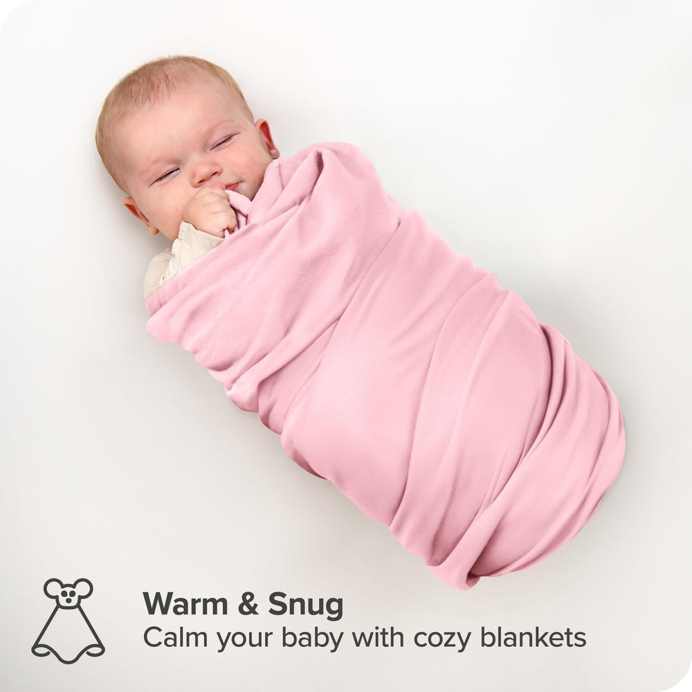 Bare Home flannel receiving blanket in use during baby nap time for warmth