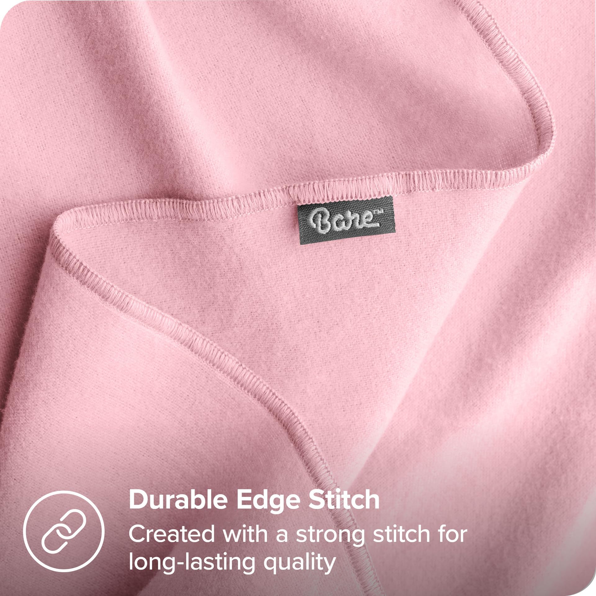 Bare Home flannel receiving blanket draped over baby for soothing comfort
