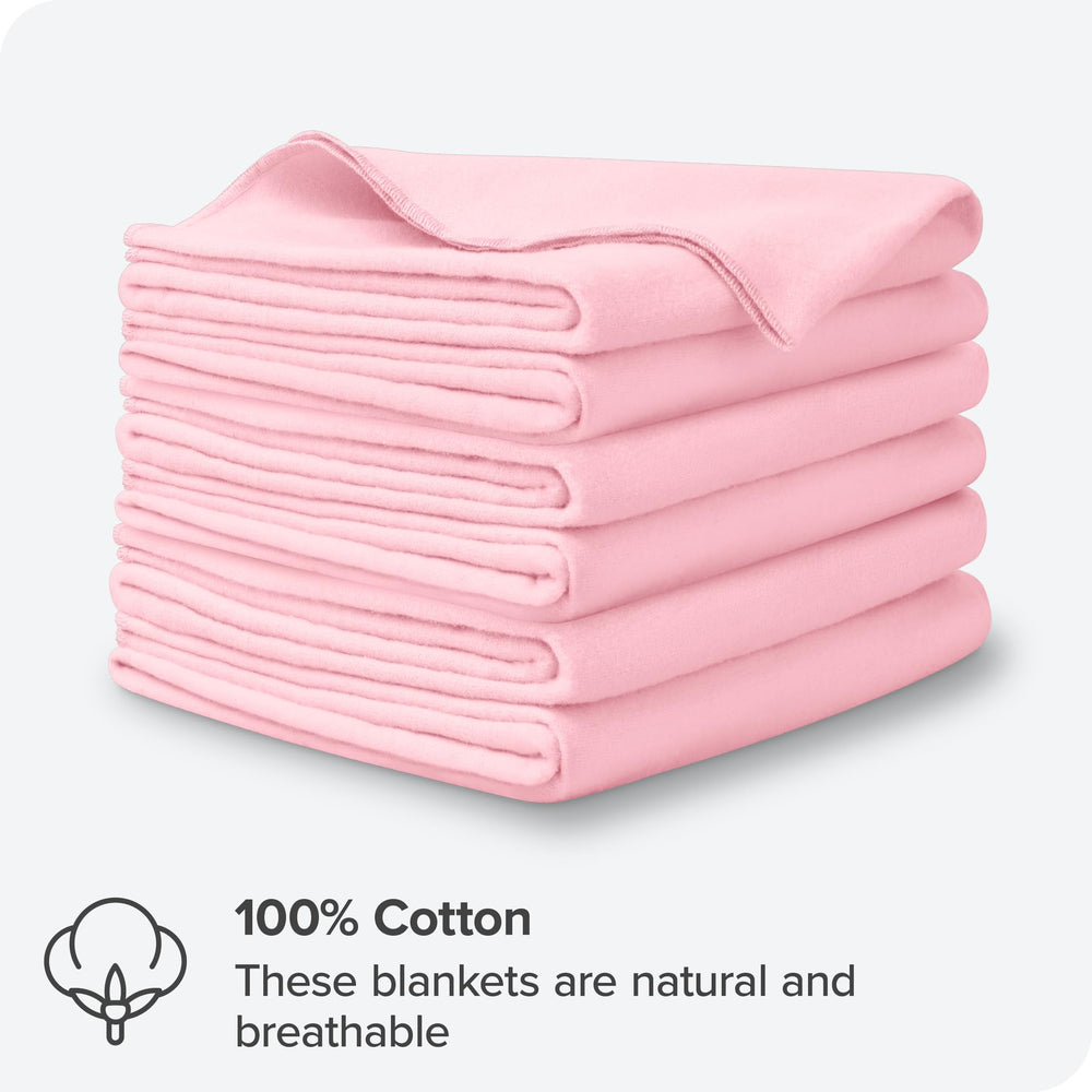 Bare Home flannel receiving blanket close-up shows plush cotton flannel texture