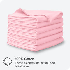 Bare Home flannel receiving blanket close-up shows plush cotton flannel texture