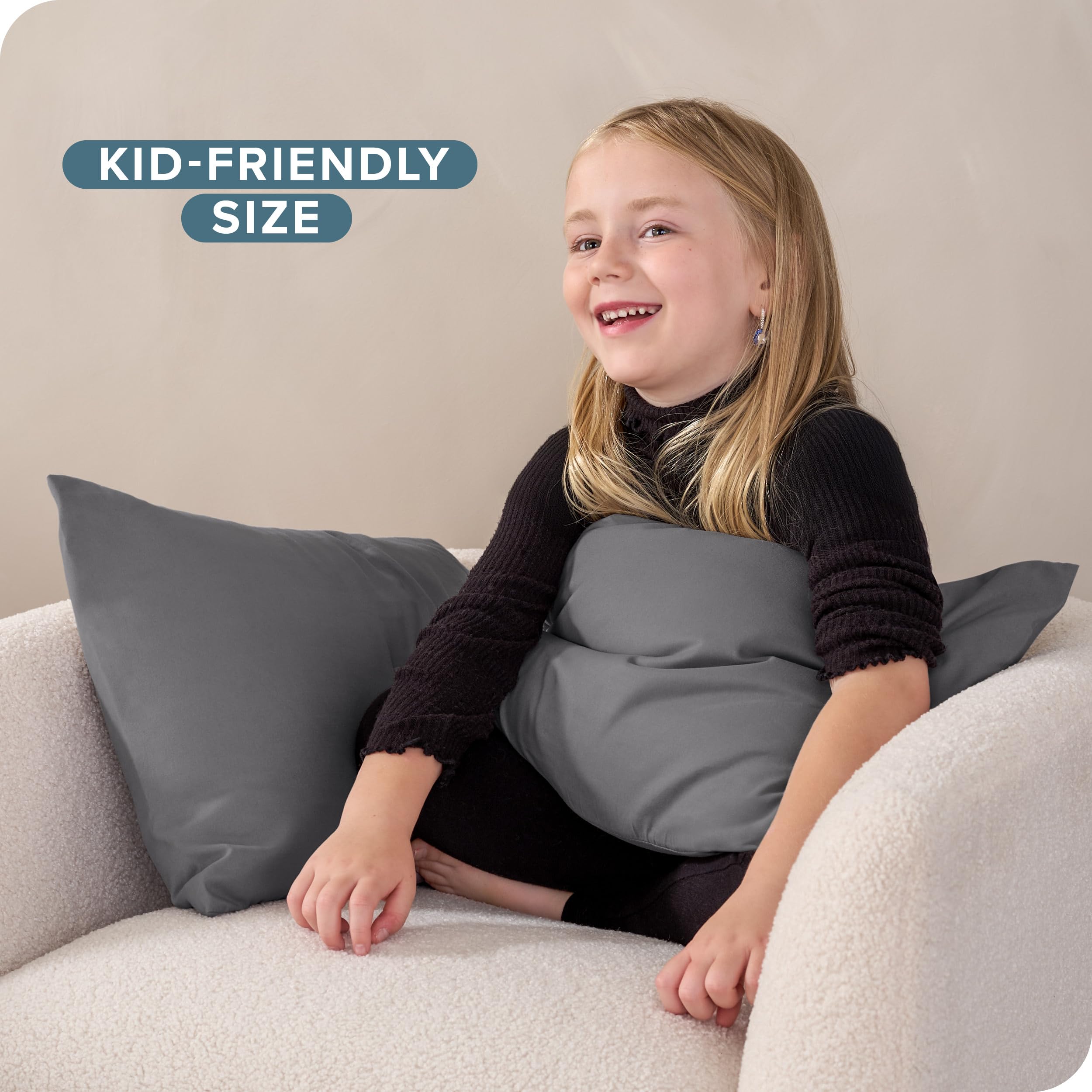 Bare Home hydro-brush softness pillowcase grey demonstrates long-lasting gentle softness