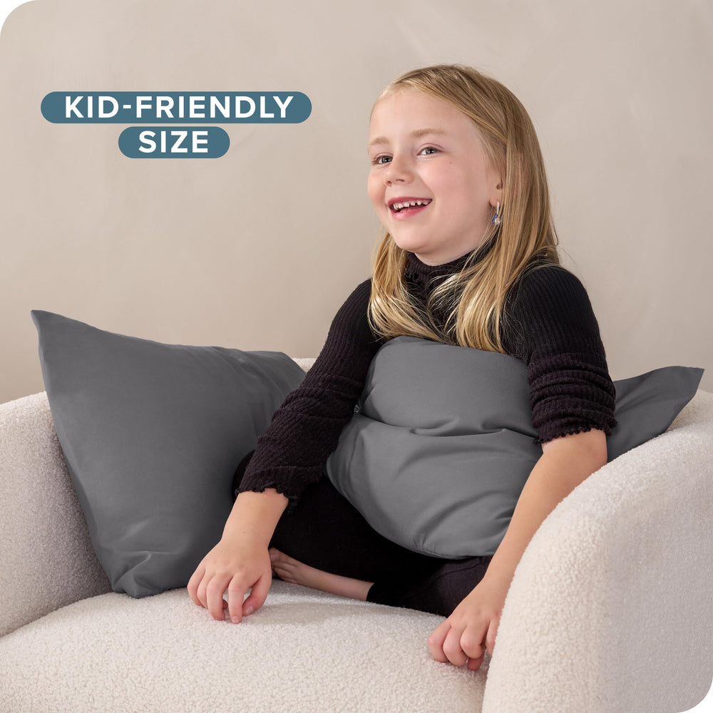 Bare Home hydro-brush softness pillowcase grey demonstrates long-lasting gentle softness