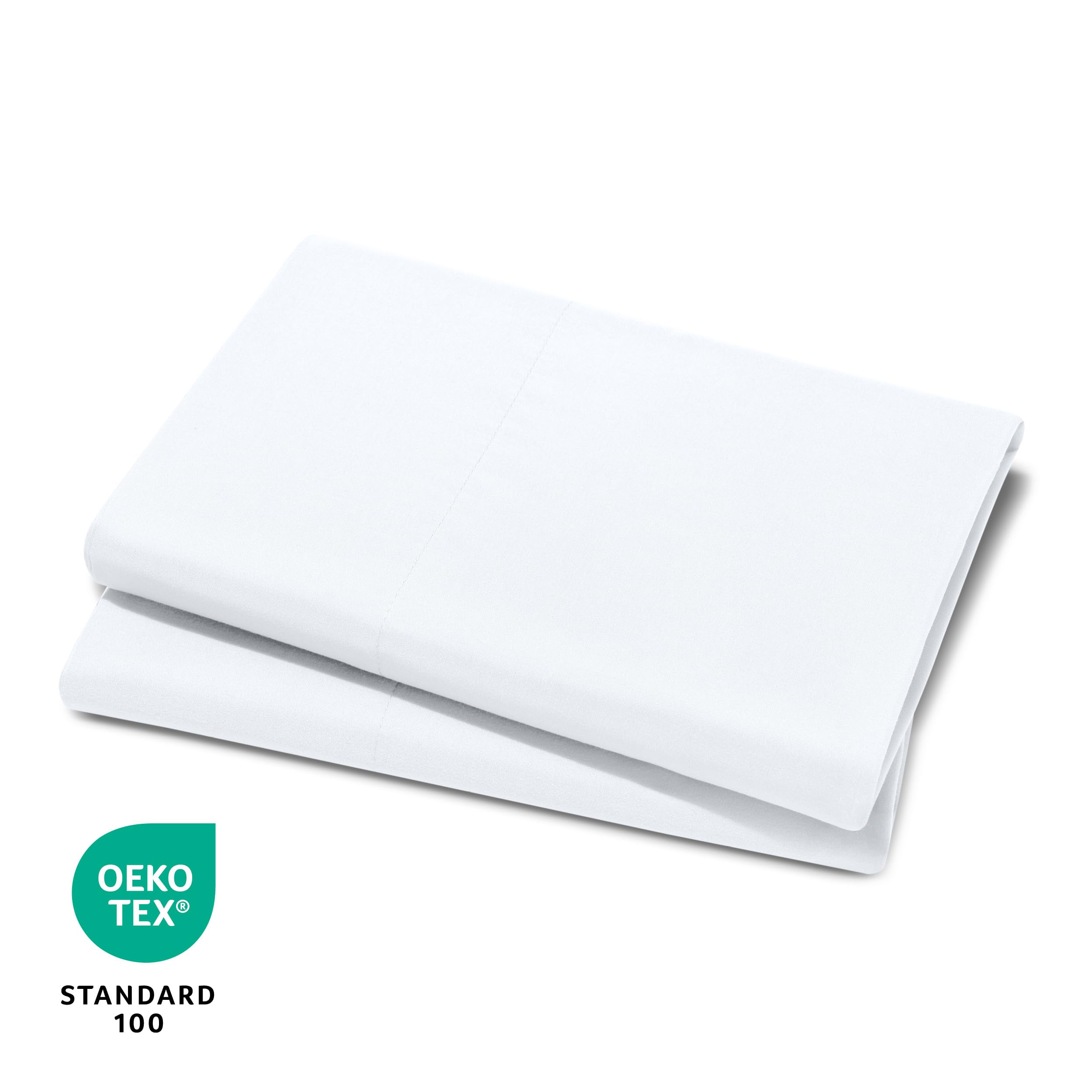 Bare Home white pillowcase on toddler bed suggests cozy bedtime routine.